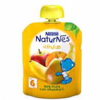 Nestle Naturnes 4frutas 90g 6m,  