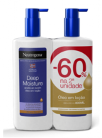 Neutrogena Duo Óleo em loção hidratação profunda para pele seca 2 x 400 ml com Desconto de 60% na 2ª Embalagem