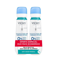 Vichy Duo Desodorizante mineral 48h tolerância ótima 2 x 100 ml com Oferta especial